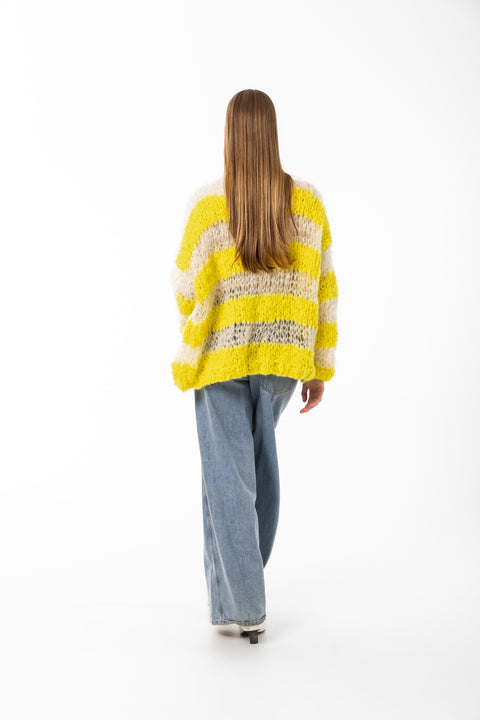 Gler off white and yellow cardigan