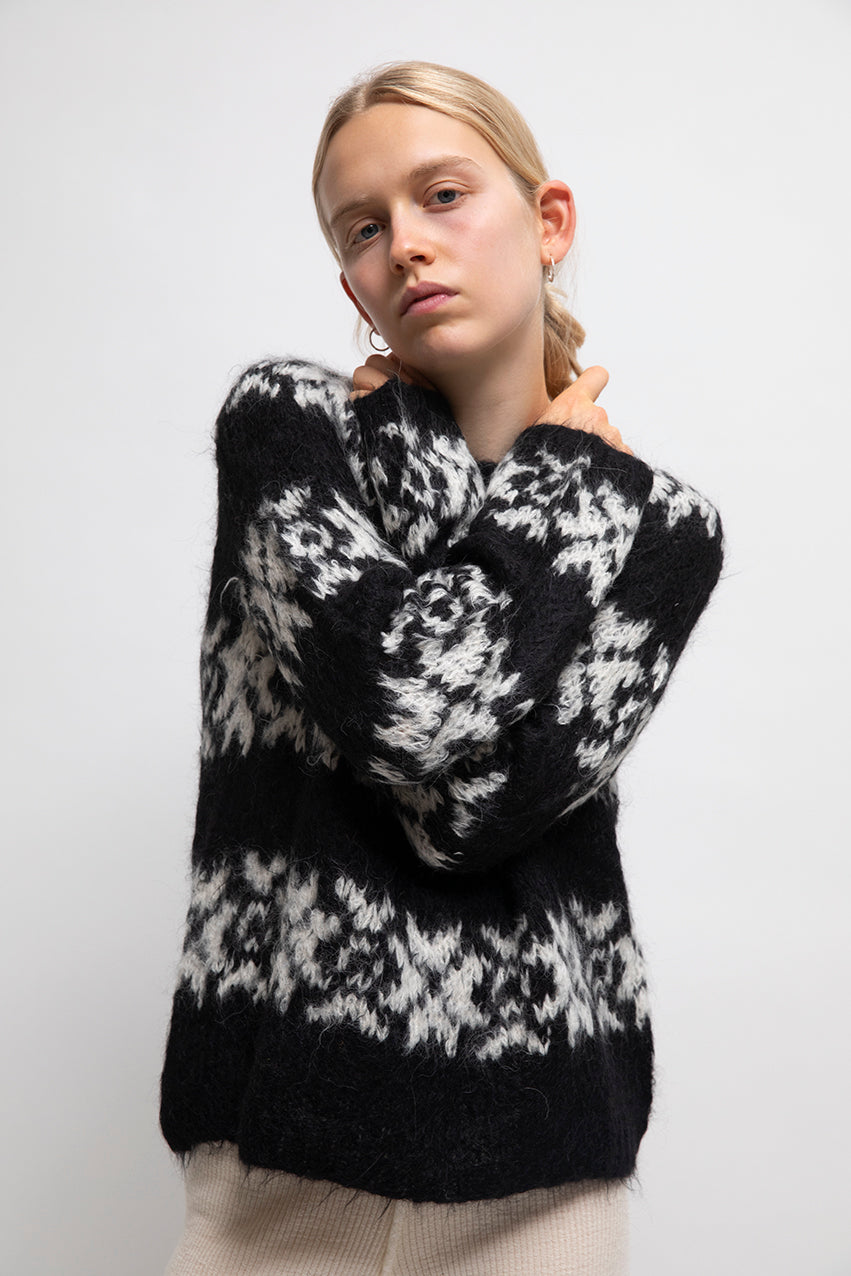 Inka black and off white sweater