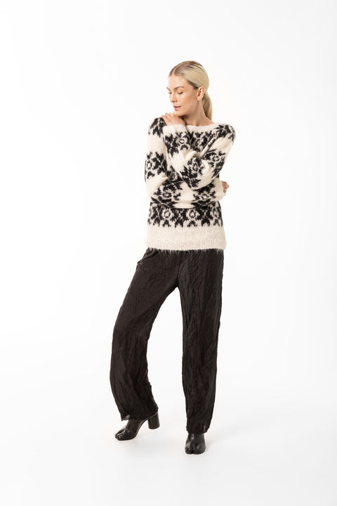 Inka off white and black sweater